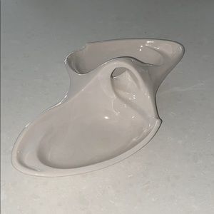 Mid Century White Ceramic Cocktail Dish